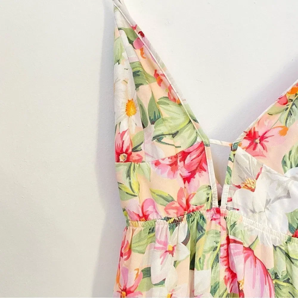 NWT Maaji Summer Long Deep V Dress Size 6-8 - Picture 2 of 8